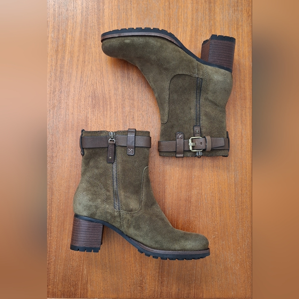 Trask Olive Suede Harness Boots Waterproof Madison Equestrian NEW Women 6 - Picture 12 of 15
